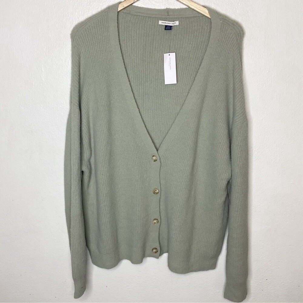 American Eagle Green Super Soft Oversized Button Front Cardigan Women’s XXL